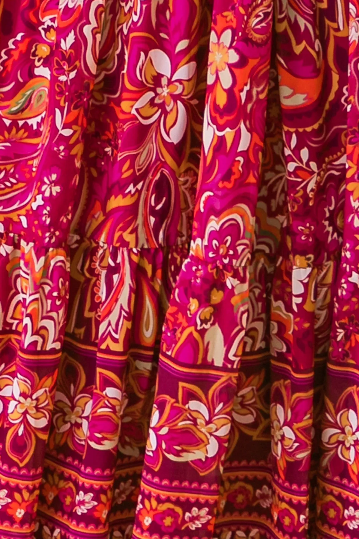 Burgundy Printed Maxi Dress sold by Pinkblush product image thumbnail 5