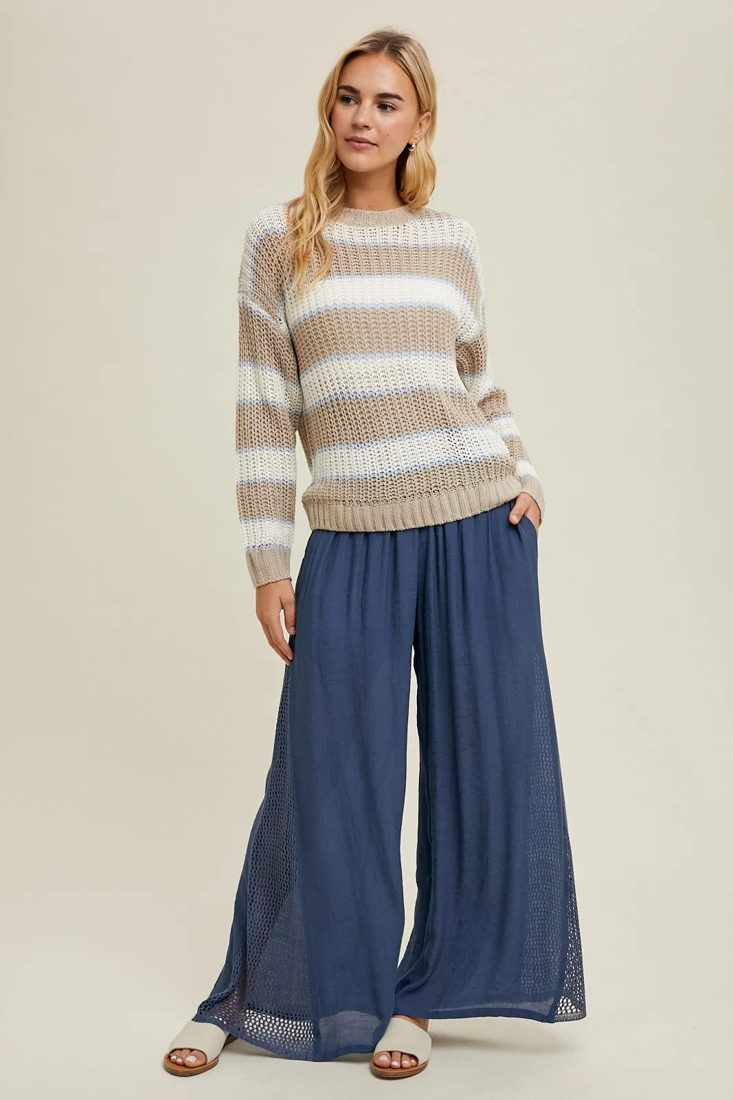 Beige Multi-Striped Sweater sold by Pinkblush product image thumbnail 4