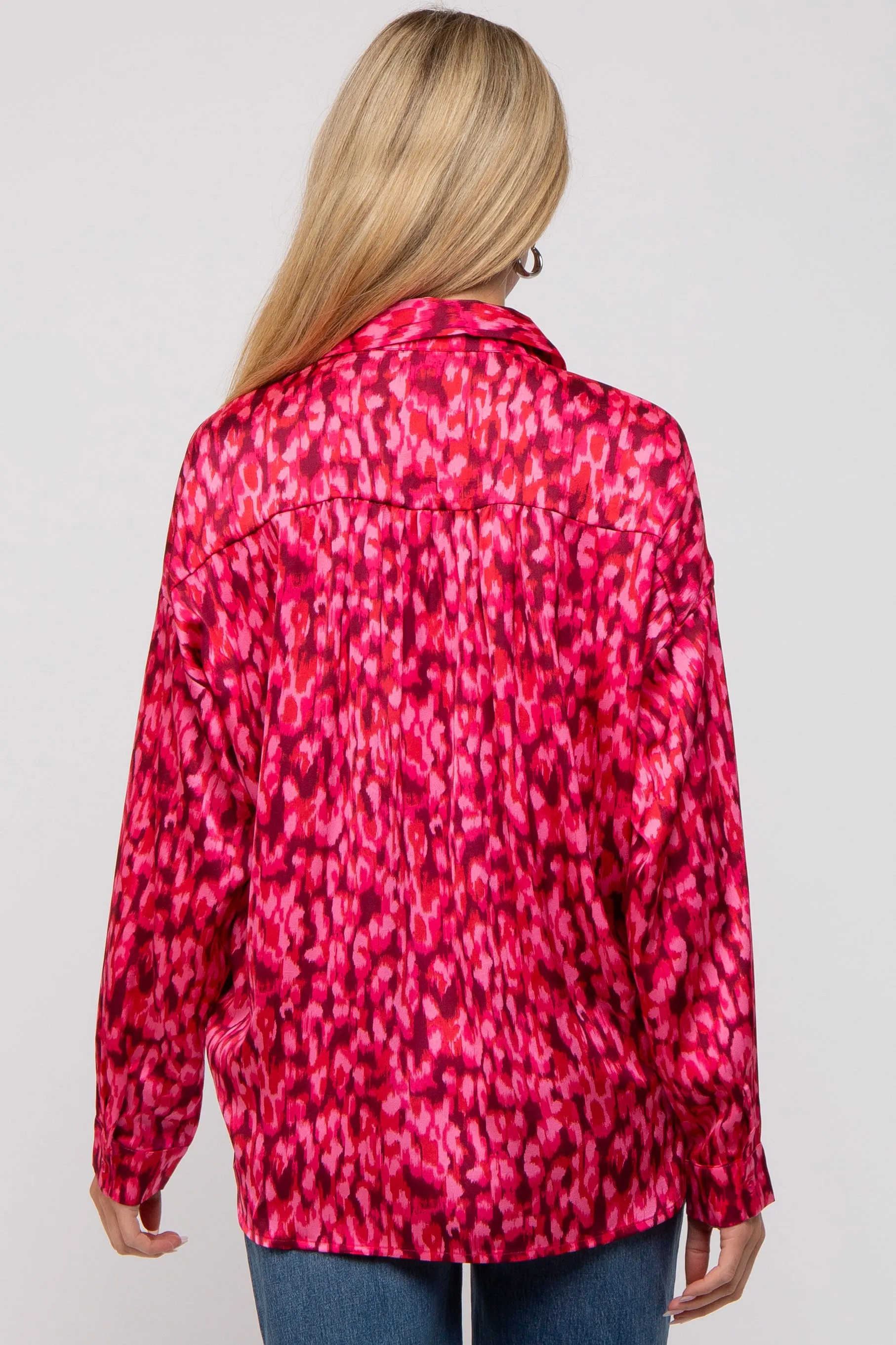 Red Abstract Animal Print Maternity Blouse sold by Pinkblush product image thumbnail 3