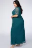 PinkBlush Teal Lace Mesh Overlay Plus Maxi Dress sold by Pinkblush