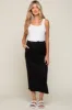 Black Fleece Drawstring Maternity Maxi Skirt sold by Pinkblush