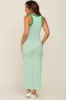 Green Striped Ribbed Sleeveless Maternity Maxi Dress sold by Pinkblush