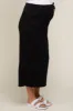 Black Fleece Drawstring Maternity Maxi Skirt sold by Pinkblush