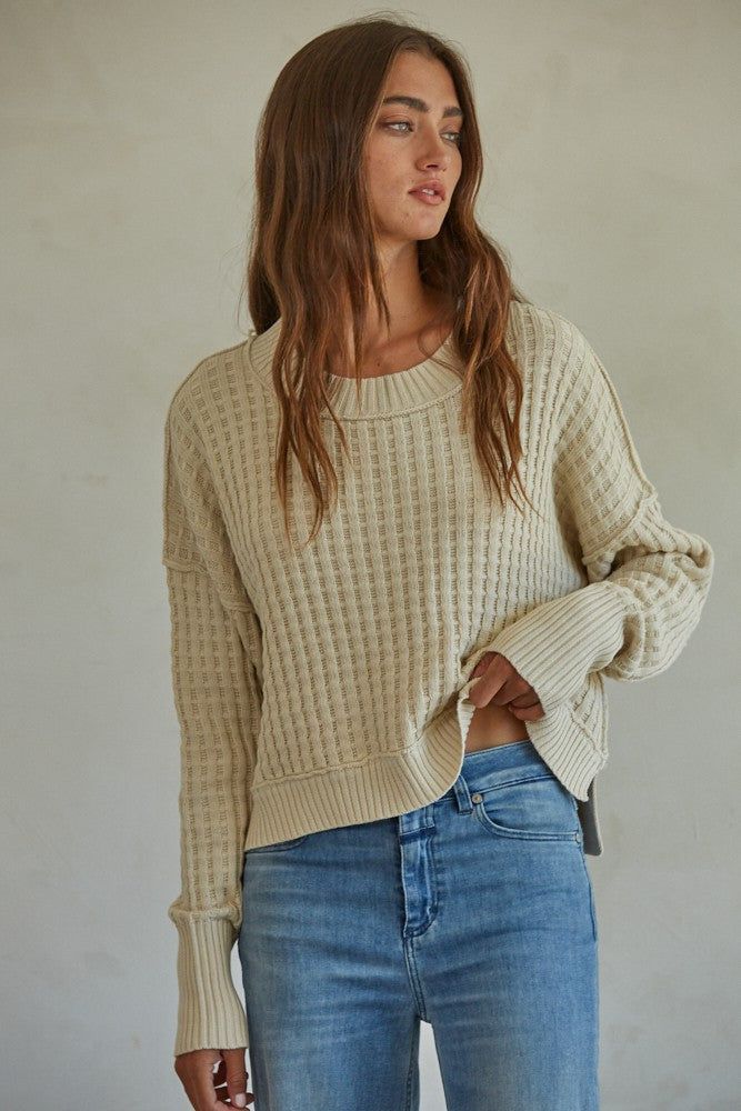 Natural Knit Pullover sold by Pinkblush