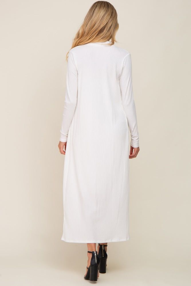 White Ribbed Maternity Dress Set sold by Pinkblush product image thumbnail 4