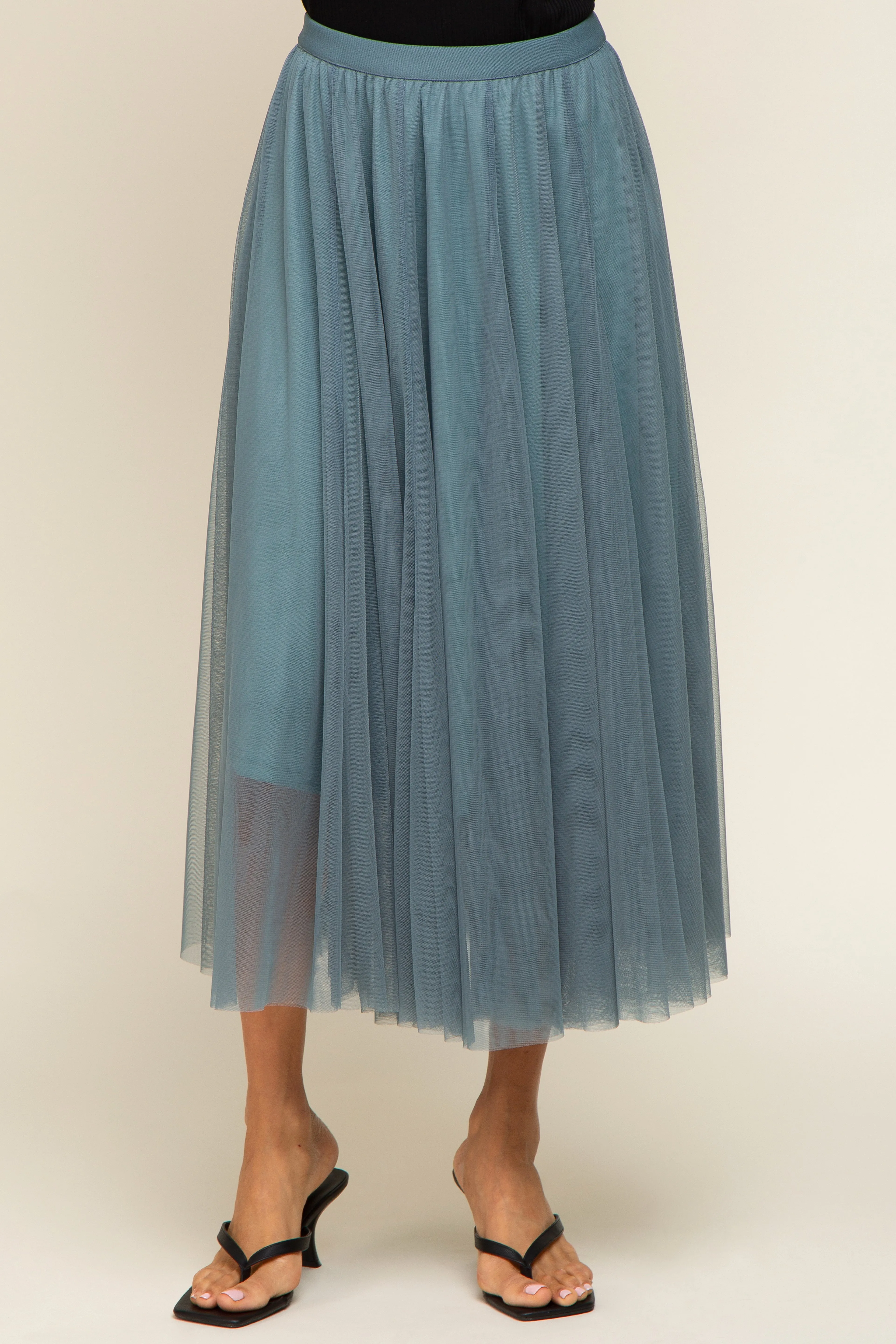 Teal Tulle Midi Skirt sold by Pinkblush product image thumbnail 3