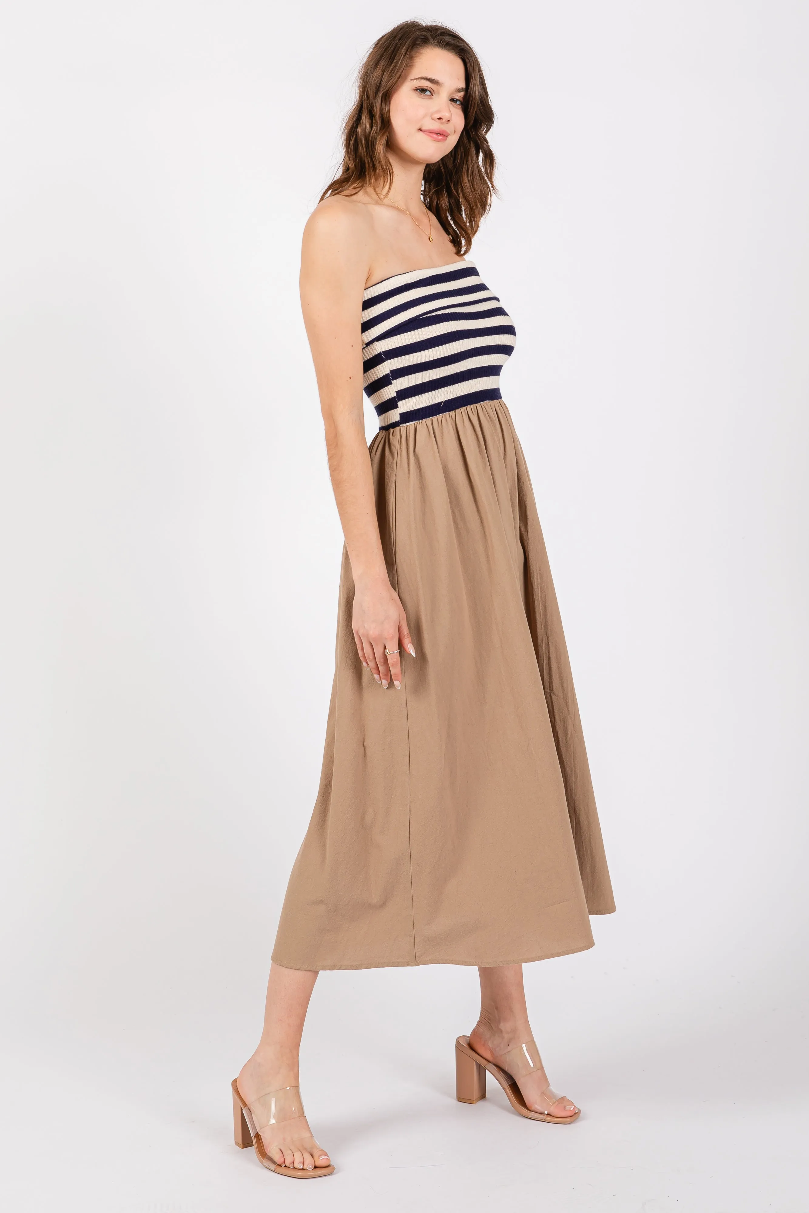 Navy Blue Strapless Dress sold by Pinkblush product image thumbnail 2