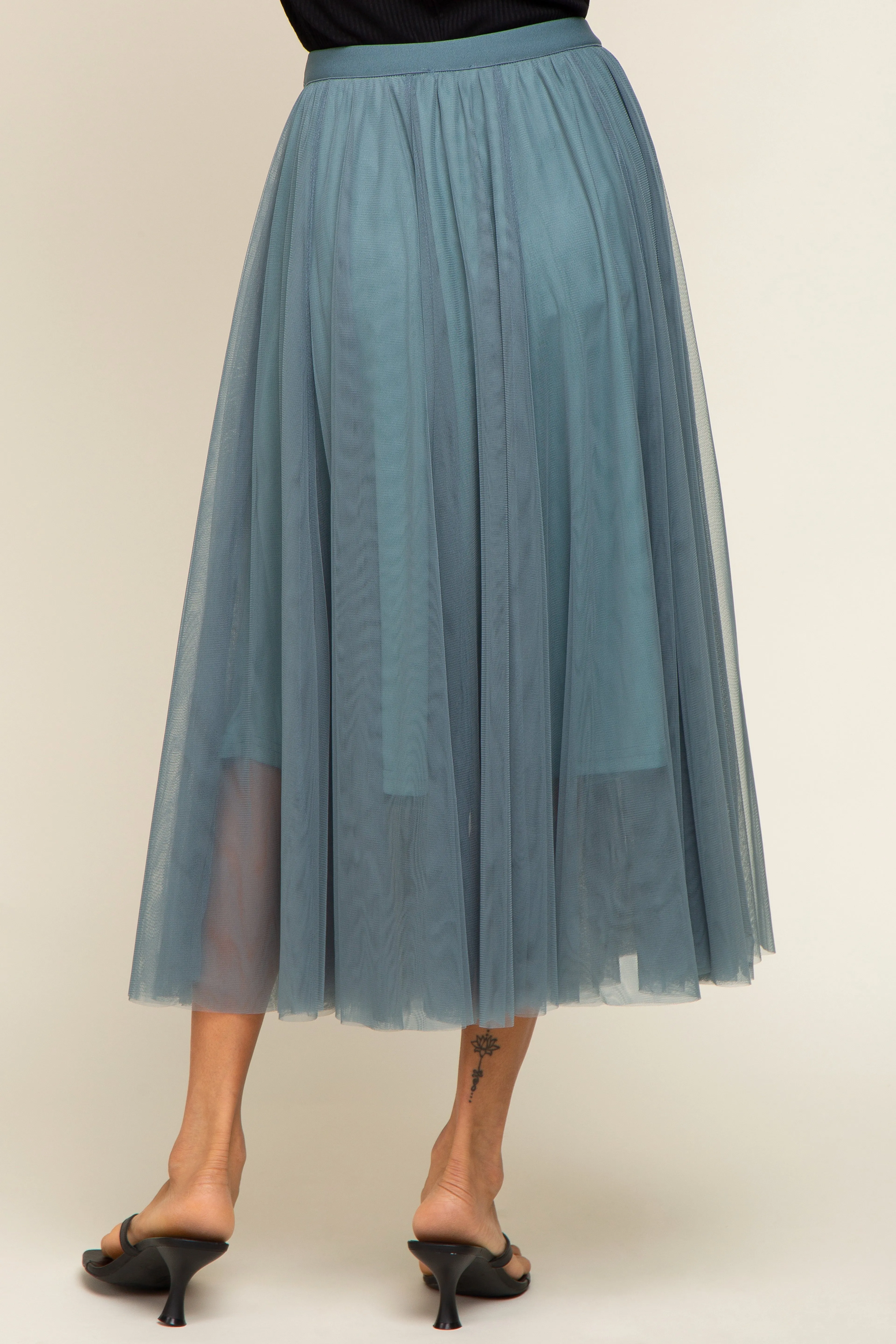 Teal Tulle Midi Skirt sold by Pinkblush product image thumbnail 5