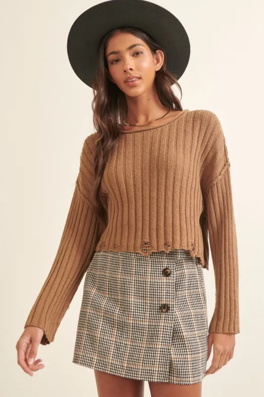 Black Cream Houndstooth Wrap Decorative Button Skort sold by Pinkblush