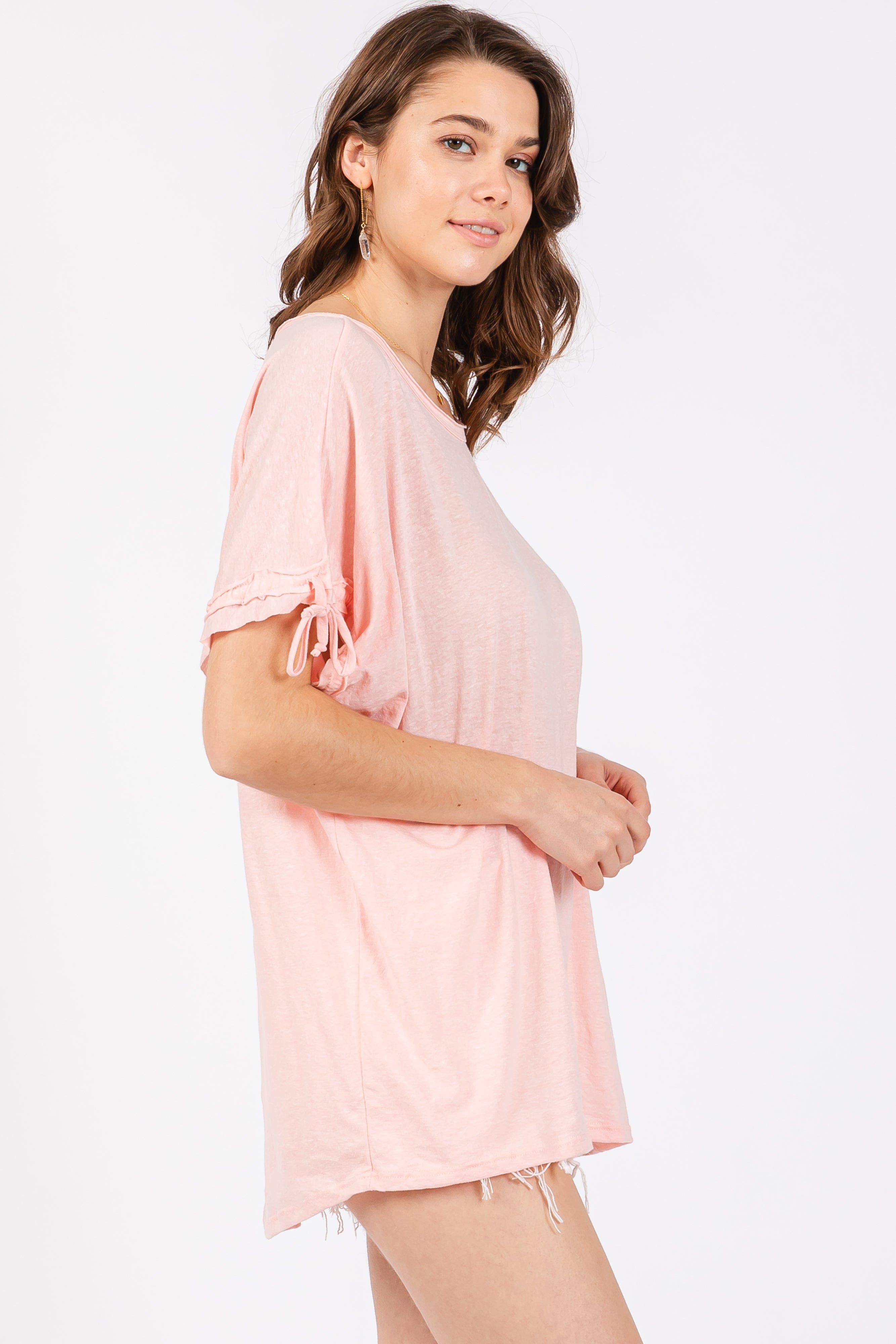Pink Drawstring Dolman Sleeve Top sold by Pinkblush product image thumbnail 2