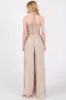Cream Smocked Drawstring Halter Side Cutout Jumpsuit sold by Pinkblush