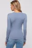 Blue Long Sleeve Maternity Top sold by Pinkblush
