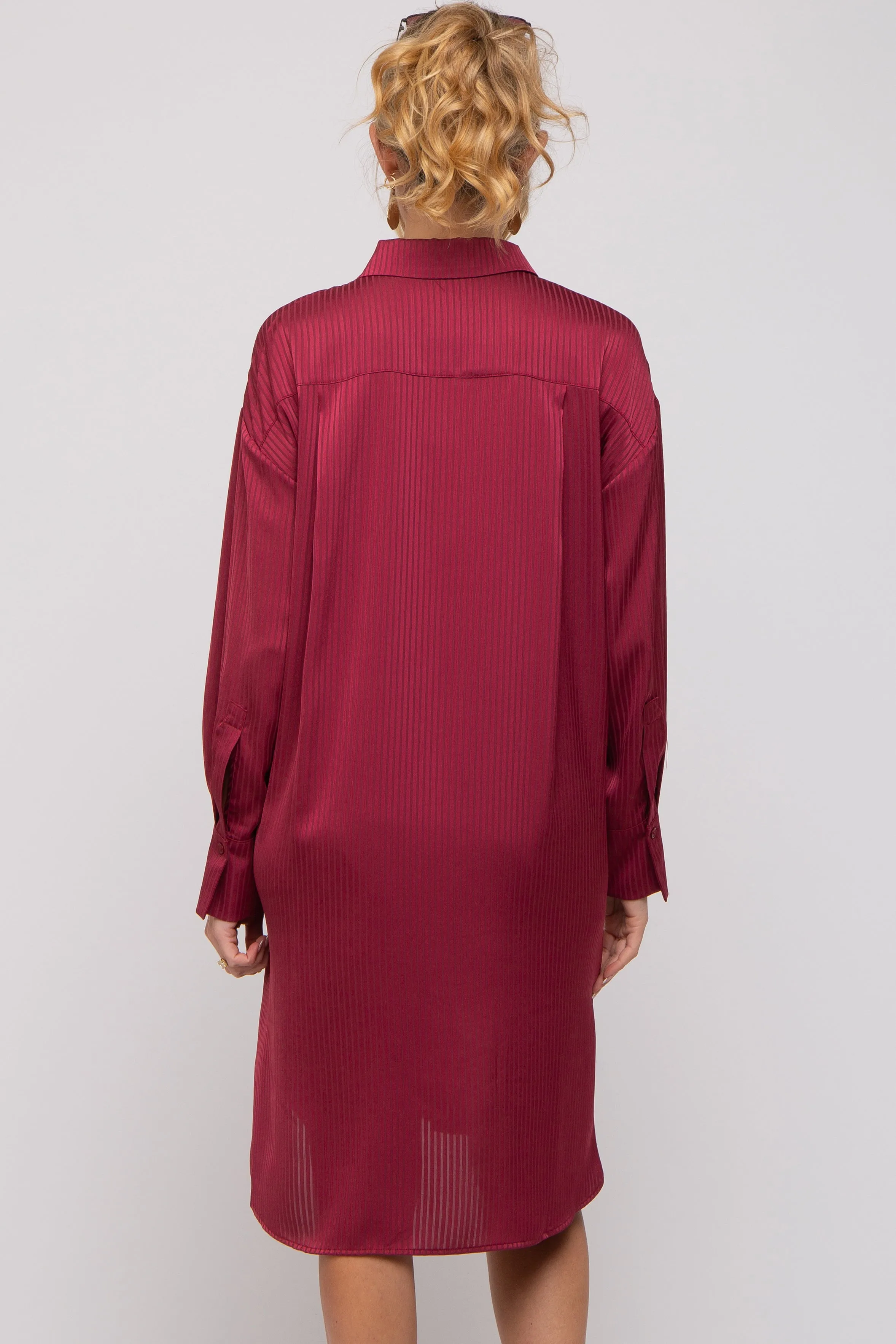 Red Striped Maternity Shirt Dress sold by Pinkblush product image thumbnail 4