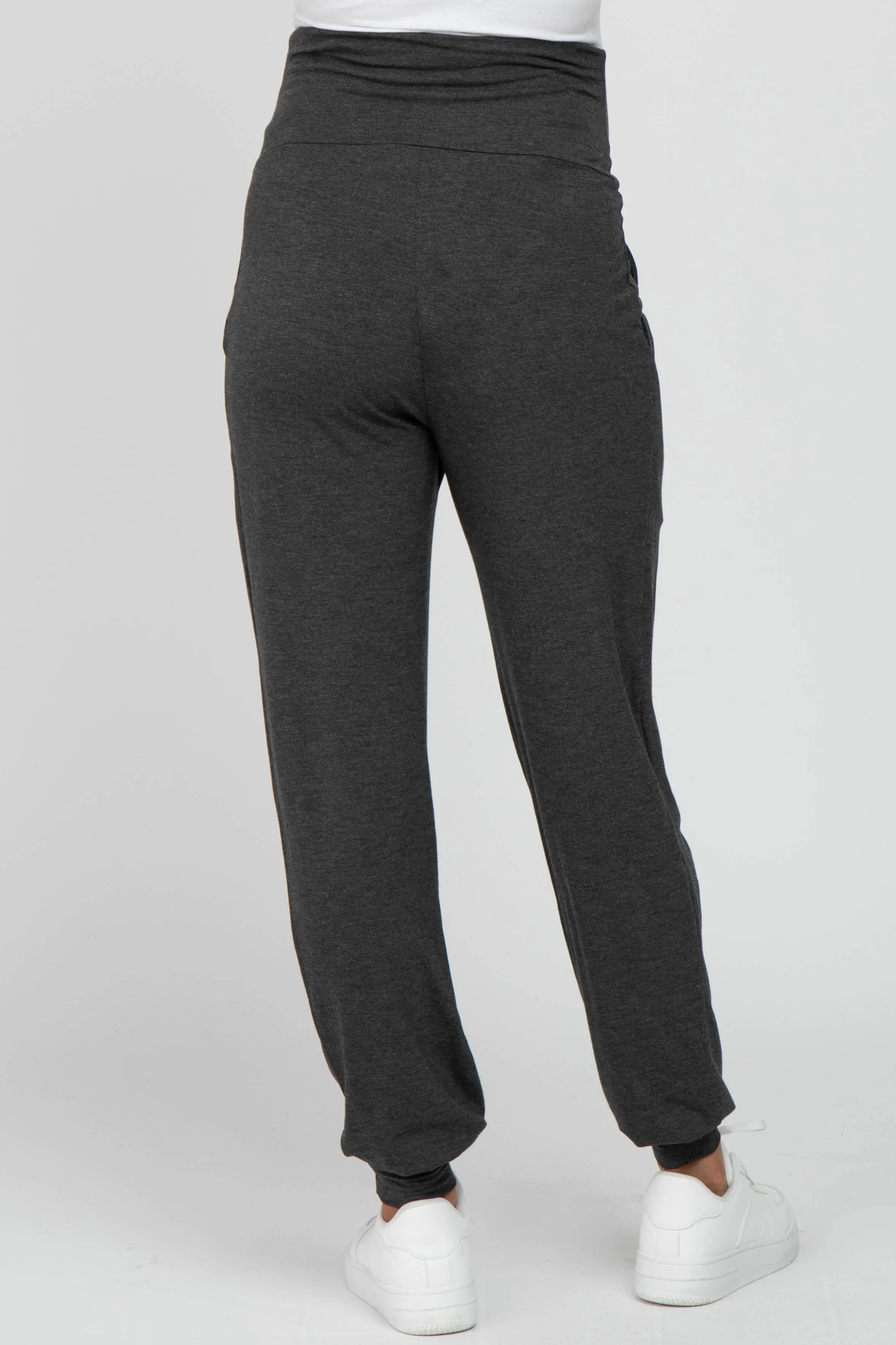 Charcoal Maternity Band Jogger Pants sold by Pinkblush product image thumbnail 4