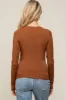 Camel Knit Long Sleeve Maternity Top sold by Pinkblush