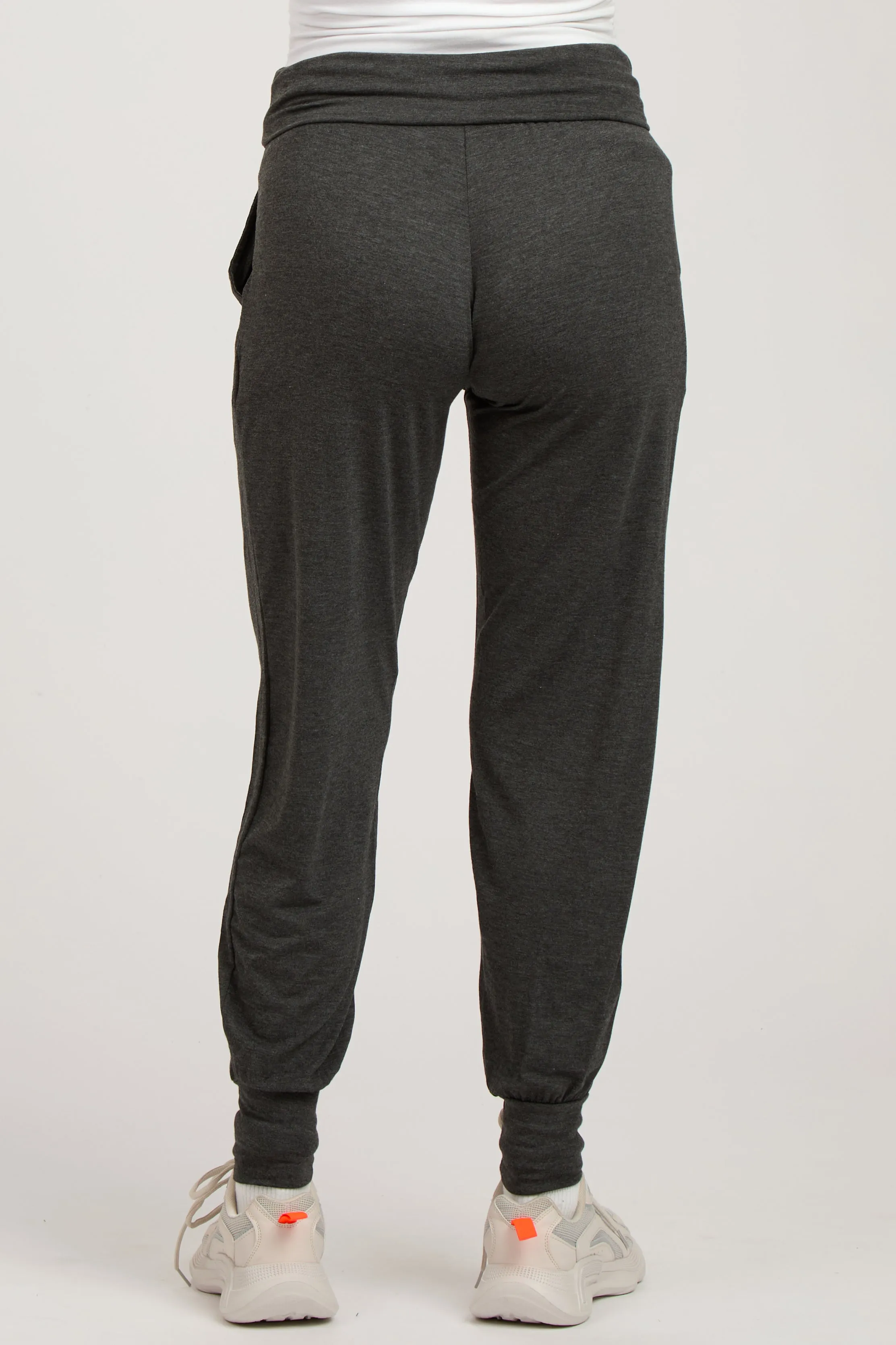 Charcoal Soft Knit Maternity Joggers sold by Pinkblush product image thumbnail 4