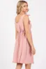 Pink Solid Tie-Shoulder Scoop Neck Dress sold by Pinkblush