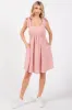 Pink Solid Tie-Shoulder Scoop Neck Dress sold by Pinkblush