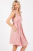 Pink Solid Tie-Shoulder Scoop Neck Dress sold by Pinkblush