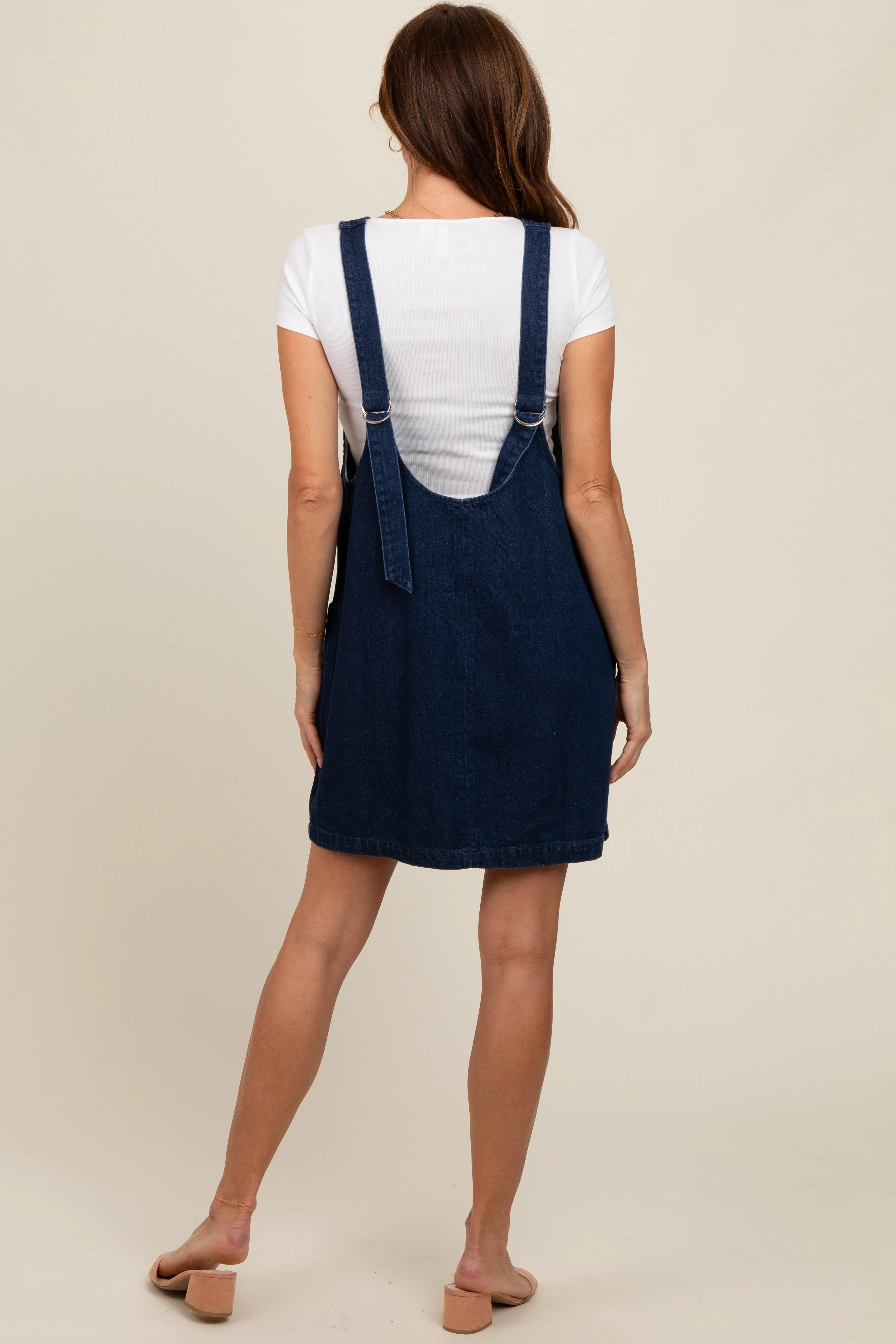 Charcoal Denim Front Pocket Skirt Overalls sold by Pinkblush product image thumbnail 4