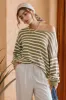 Olive Striped Sweater sold by Pinkblush
