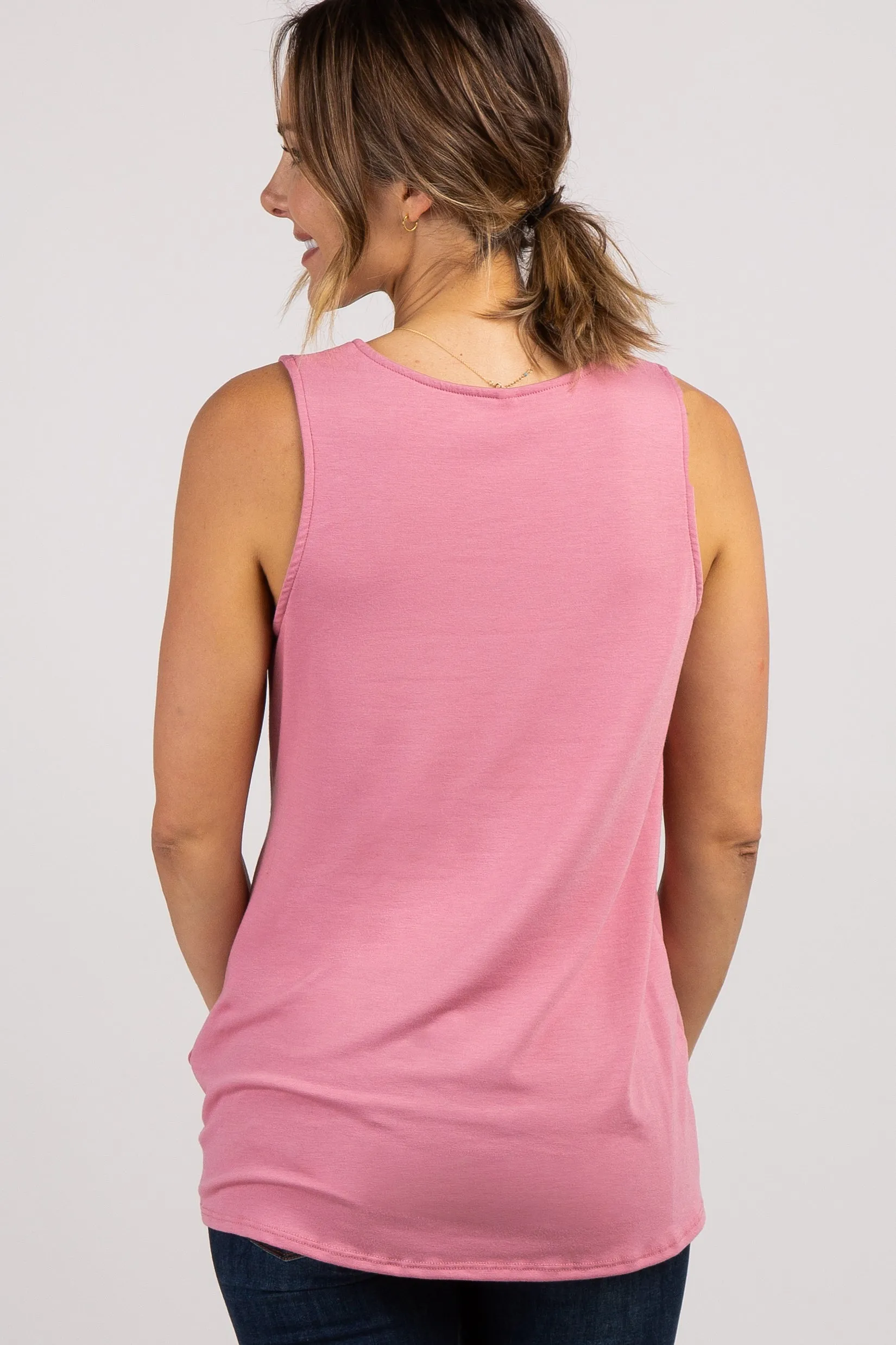PinkBlush Pink Sleeveless Knot Top sold by Pinkblush product image thumbnail 3
