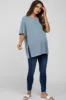 Blue Knit Oversized Maternity Top sold by Pinkblush
