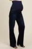 Navy Blue Basic Wide Leg Maternity Jeans sold by Pinkblush