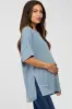 Blue Knit Oversized Maternity Top sold by Pinkblush