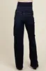 Navy Blue Basic Wide Leg Maternity Jeans sold by Pinkblush