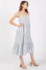 Blue Striped Side Pocket Midi Dress sold by Pinkblush