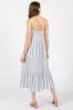 Blue Striped Side Pocket Midi Dress sold by Pinkblush