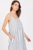 Blue Striped Side Pocket Midi Dress sold by Pinkblush