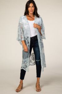 Light Blue Mesh Lace Cover Up sold by Pinkblush