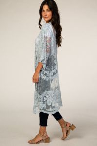 Light Blue Mesh Lace Cover Up sold by Pinkblush