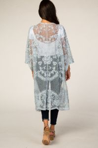 Light Blue Mesh Lace Cover Up sold by Pinkblush