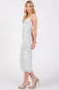 Blue Floral V-Neck Sleeveless Midi Dress sold by Pinkblush