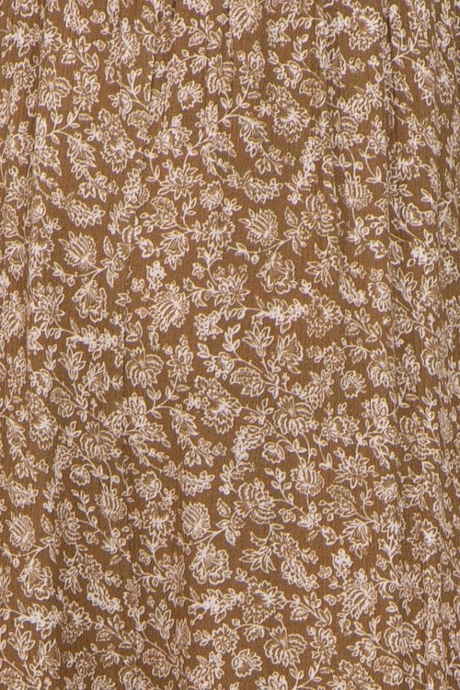 Olive Floral Sleeveless Back Tie Jumpsuit sold by Pinkblush product image thumbnail 4