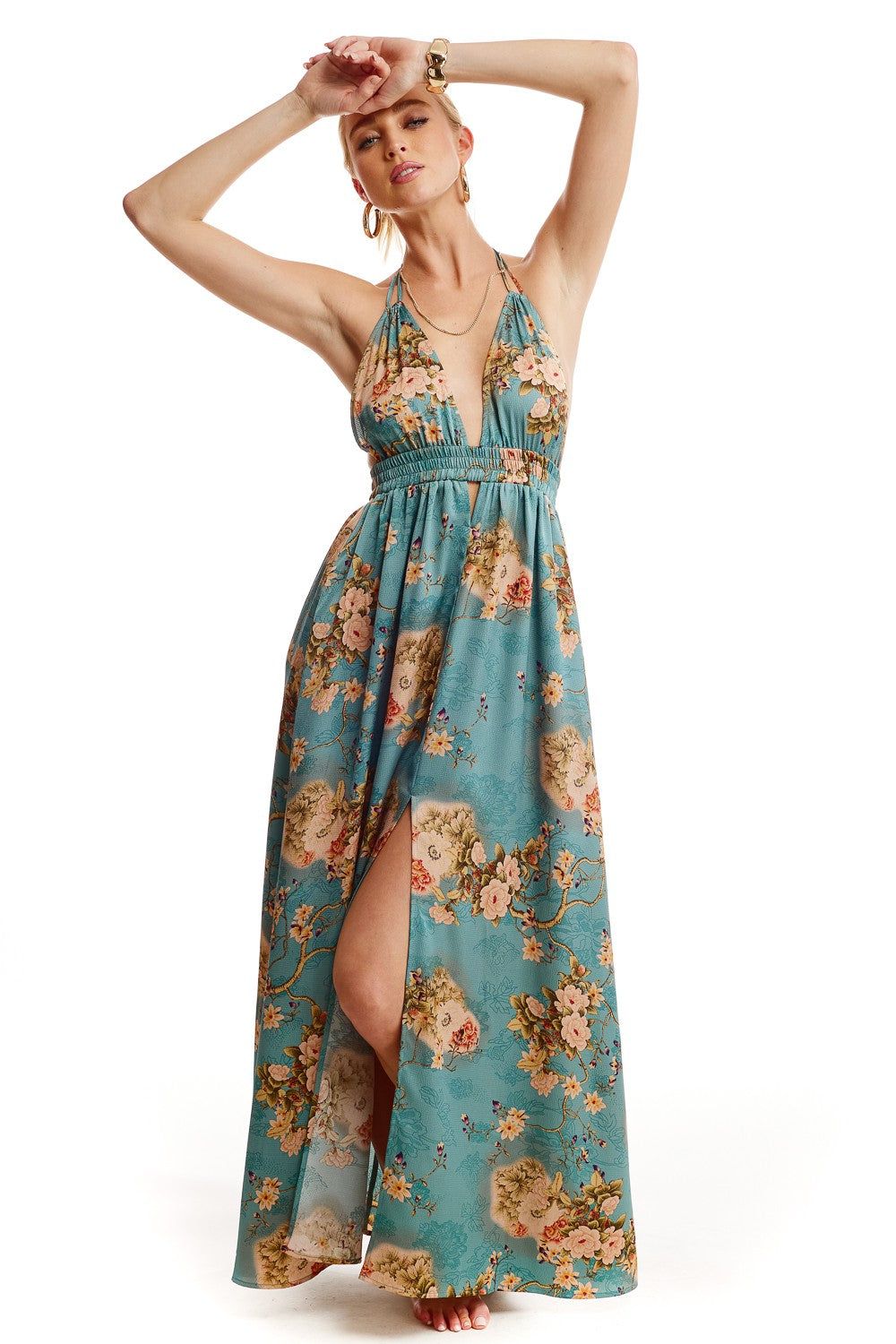 Blue Floral Dress sold by Pinkblush product image thumbnail 2