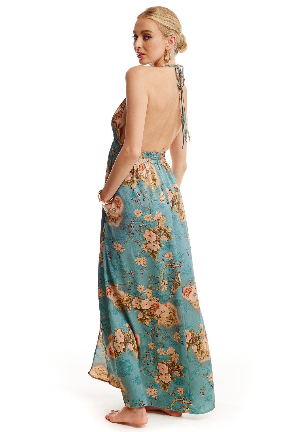 Blue Floral Dress sold by Pinkblush product image thumbnail 3