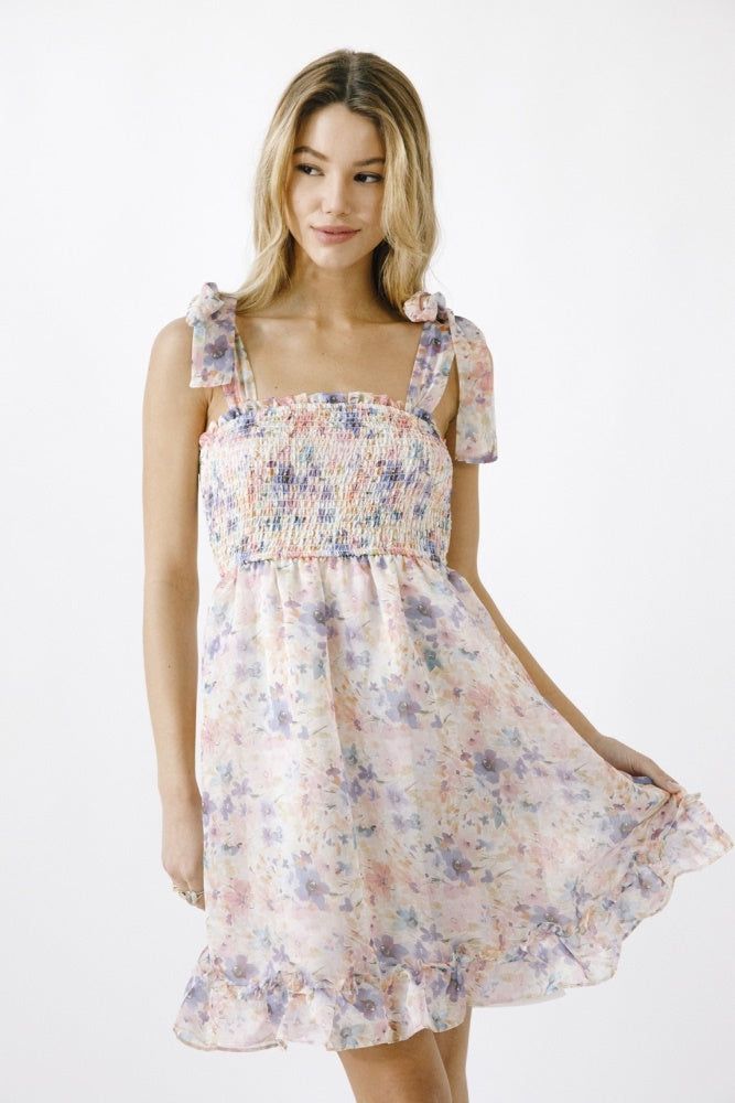Multicolor Floral Print Mini Dress sold by Pinkblush product image thumbnail 2
