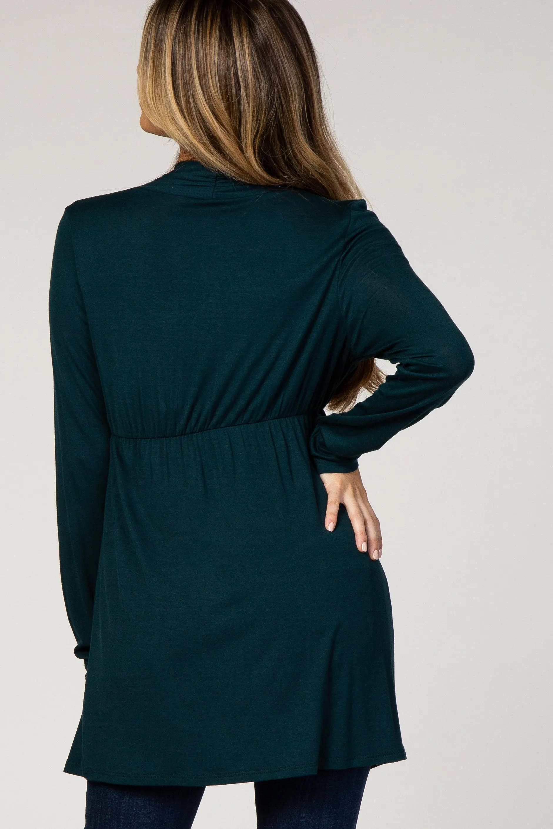 PinkBlush Hunter Green Long Sleeve Nursing Top sold by Pinkblush product image thumbnail 3