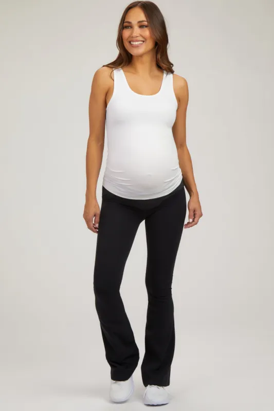 Black Flare Leg Maternity Active Pants sold by Pinkblush