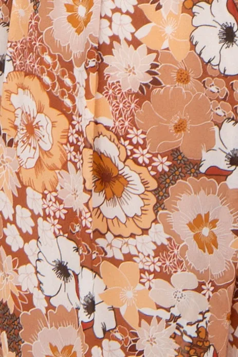 Camel Floral Sleeveless Maternity Jumpsuit sold by Pinkblush product image thumbnail 4