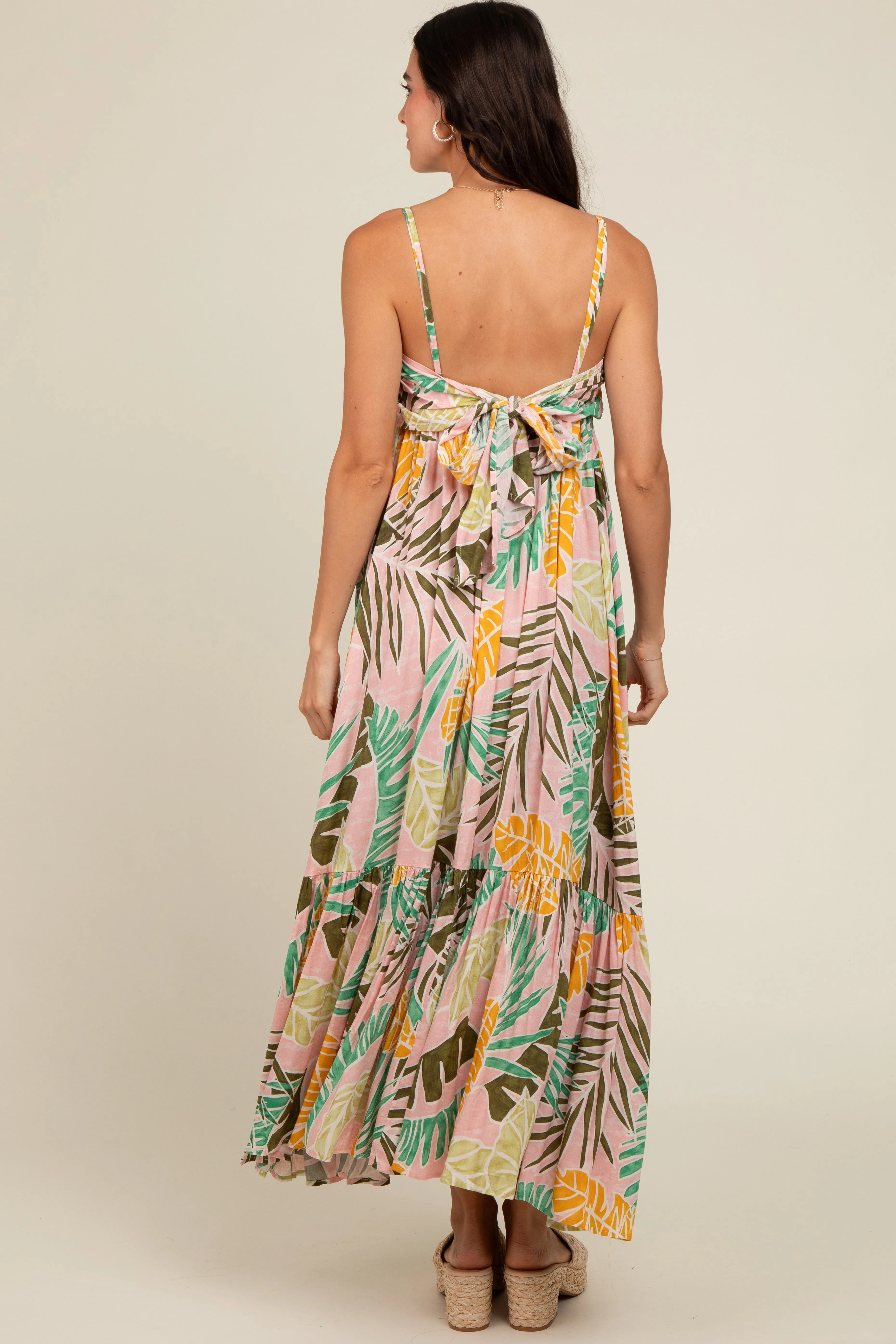 Pink Tropical Print Maxi Dress sold by Pinkblush product image thumbnail 3