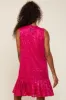 Fuchsia Sequin Sleeveless Ruffle Hem Dress sold by Pinkblush