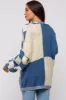 Blue Checkered Plaid Maternity Oversized Cardigan sold by Pinkblush