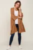 Camel Knit Open Front Maternity Cardigan sold by Pinkblush