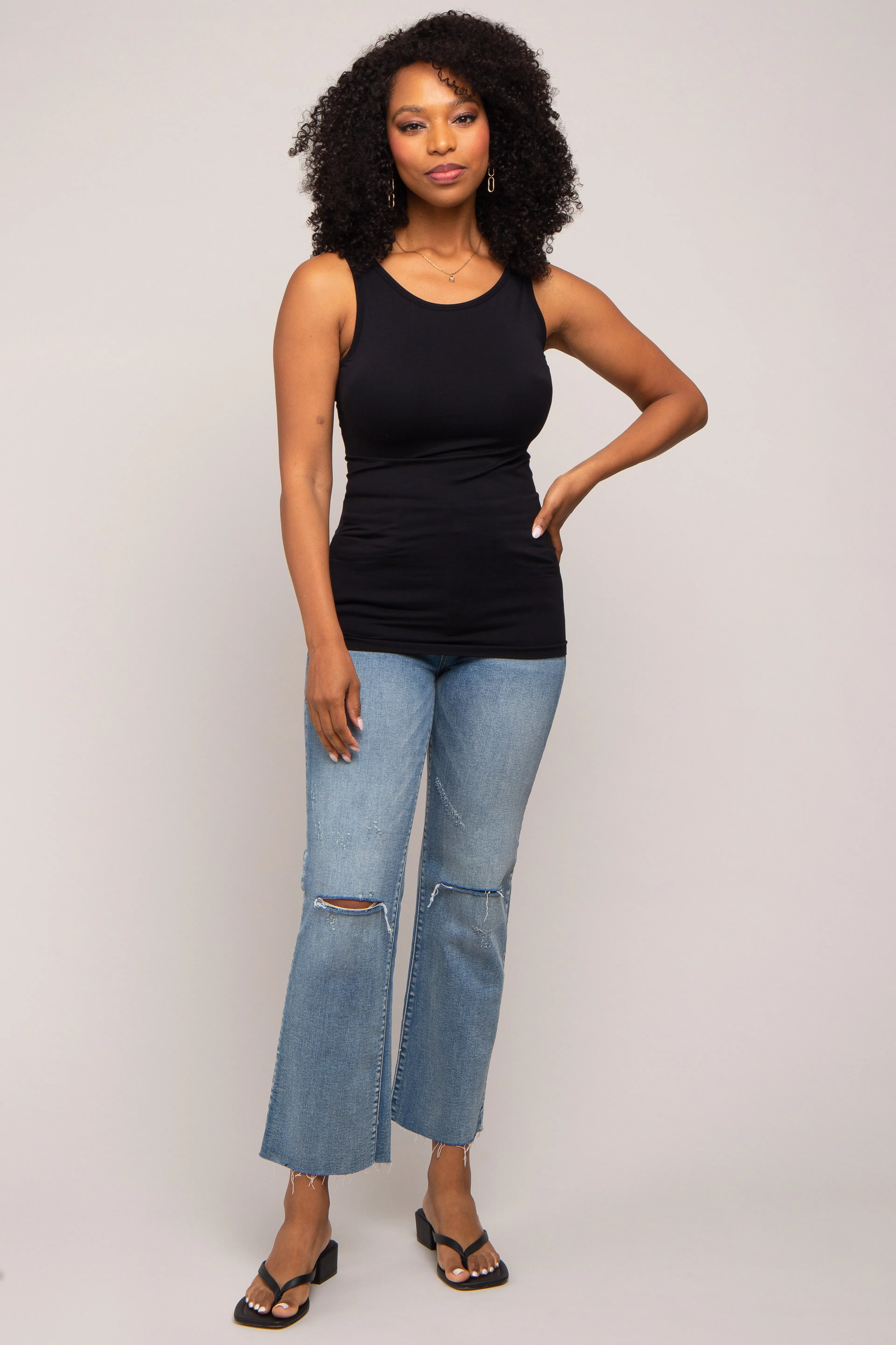 Black Basic Seamless Tank sold by Pinkblush product image thumbnail 4