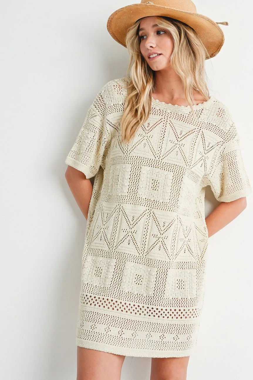 Natural Knit Shift Dress sold by Pinkblush